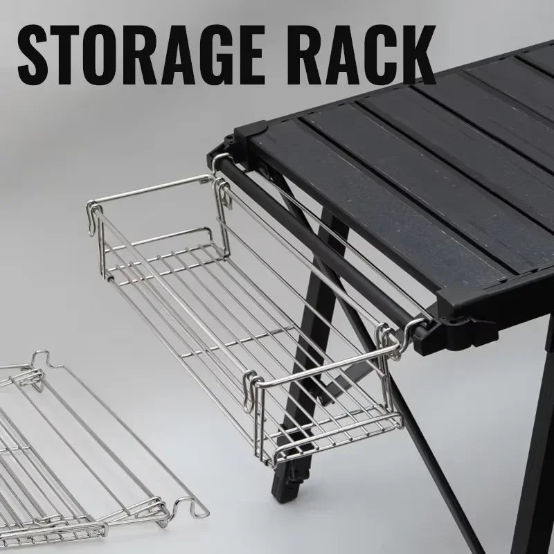 NOBANA&GLS Newest Folding IGT Table Lightweight Backpack Roll Table Multifunctional Adjustable Leg Desk Desktop Burner BBQ Table