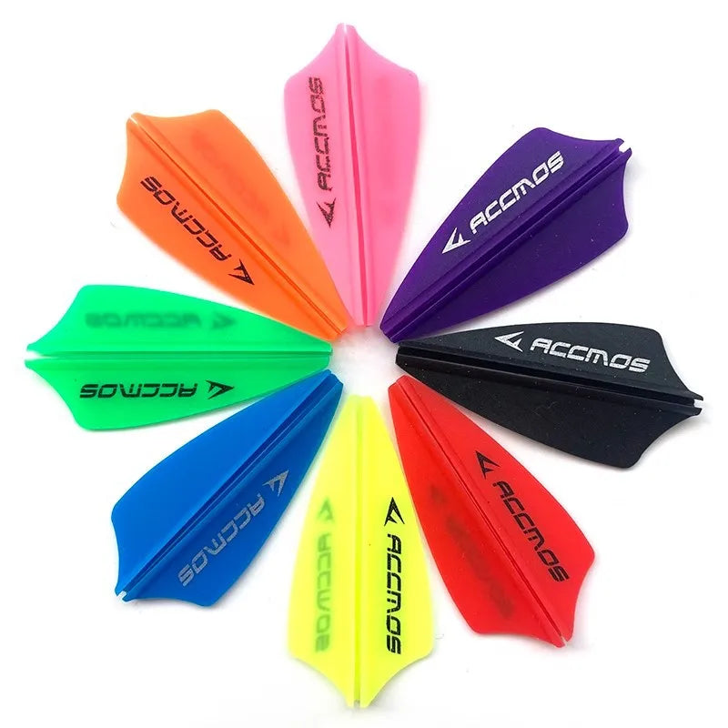 1.75 inch Archery Arrows Vanes Plastic Arrow Feather Fletching for DIY Archery Hunting Targeting Arrows (50pcs)
