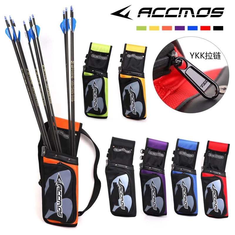 ACC Archery Arrow Quiver Bow Bag Holder Recurve Compound Bow Arrow Hunting Release Hold Pounch Arrow Strap Reverse Hold 7color