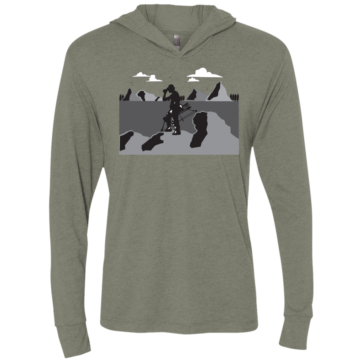 NL6021 Next Level Unisex Triblend LS Hooded T-Shirt A1