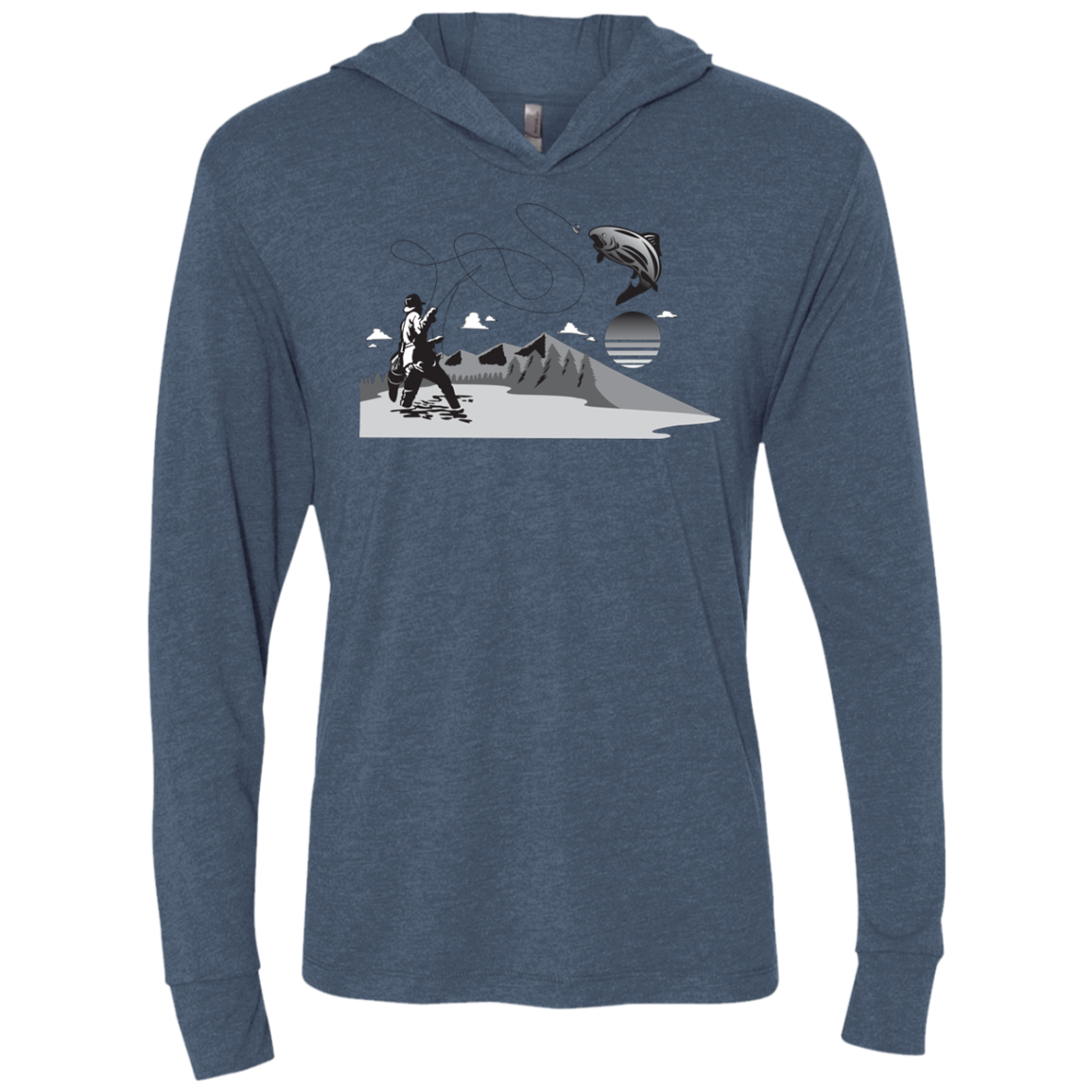 NL6021 Next Level Unisex Triblend LS Hooded T-Shirt F2