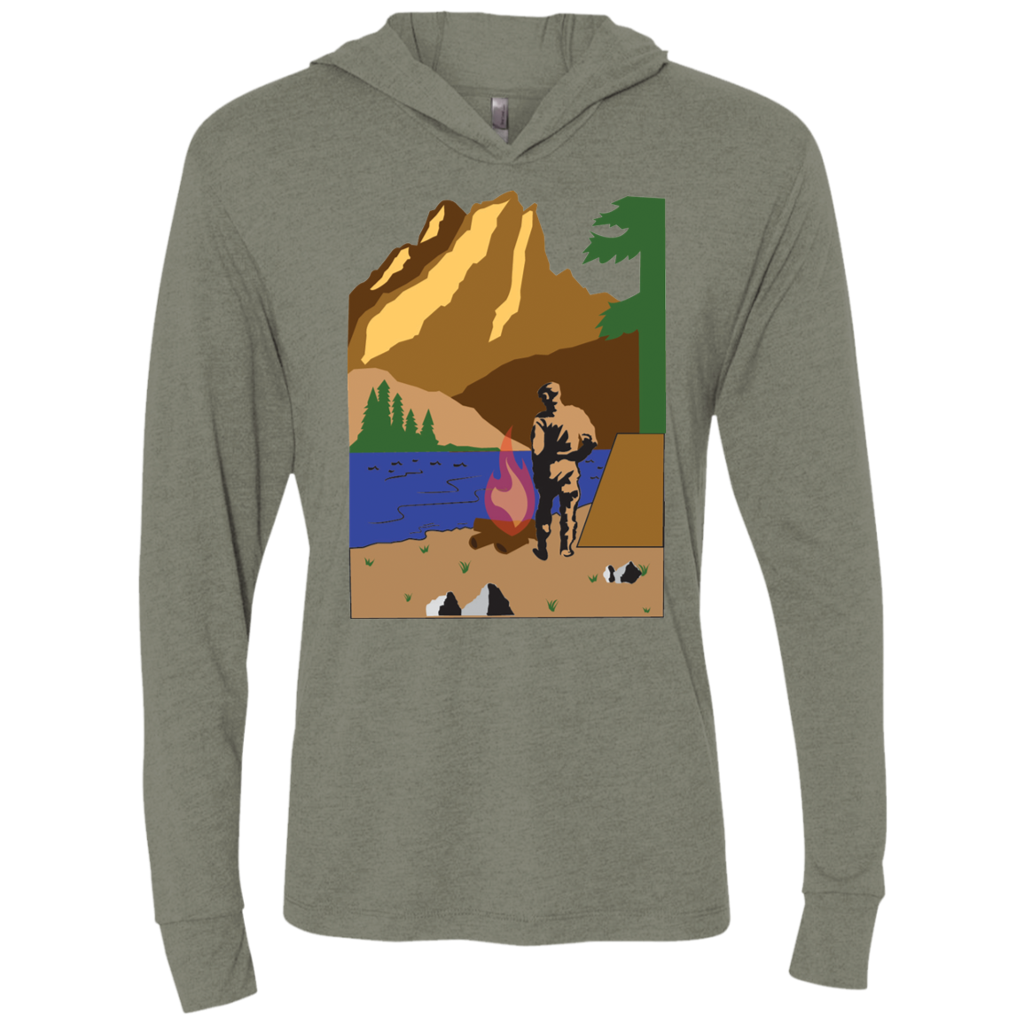 NL6021 Next Level Unisex Triblend LS Hooded T-Shirt C1