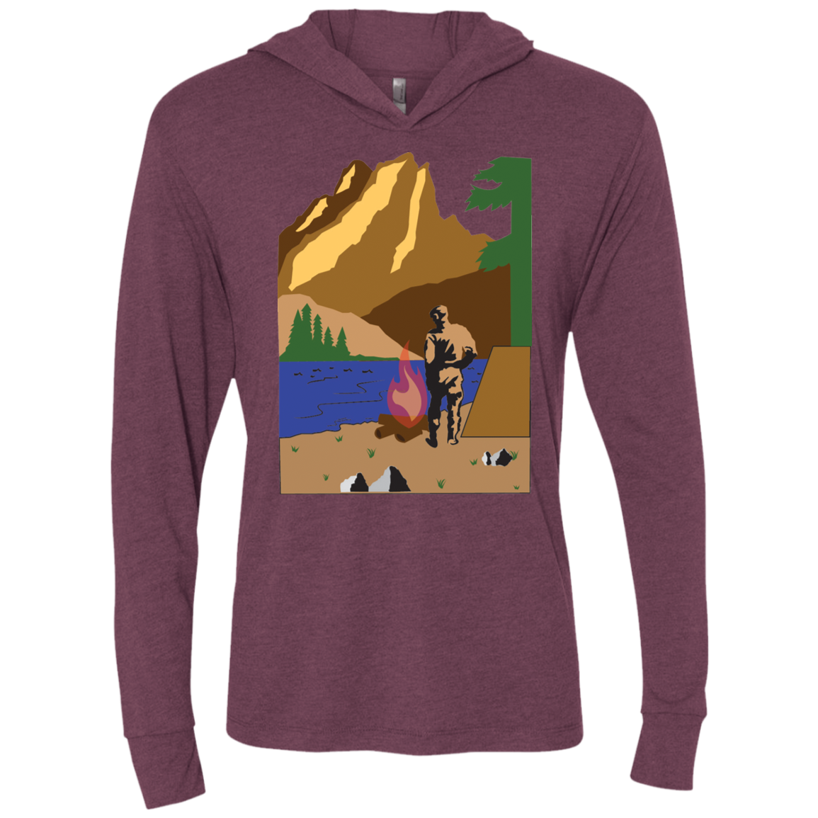 NL6021 Next Level Unisex Triblend LS Hooded T-Shirt C1