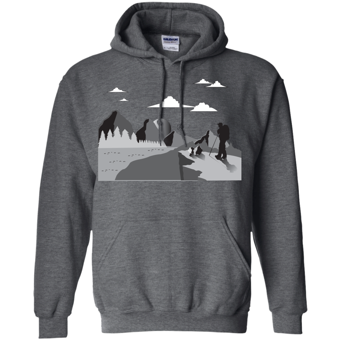 G185 Gildan Pullover Hoodie 8 oz. Hiking