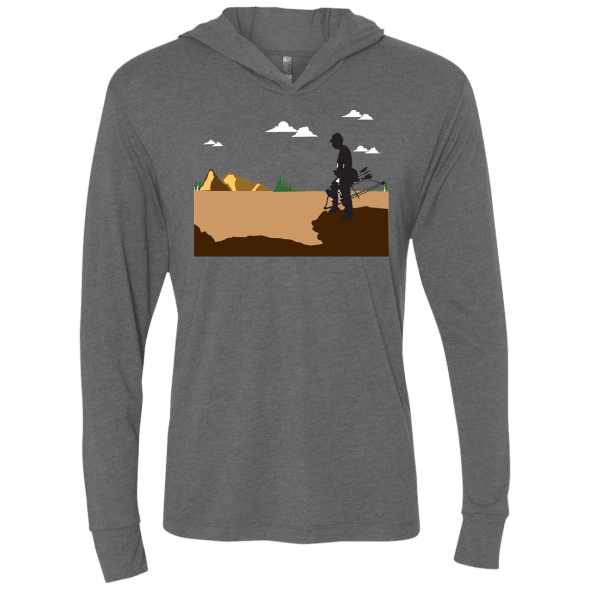 NL6021 Next Level Unisex Triblend LS Hooded T-Shirt