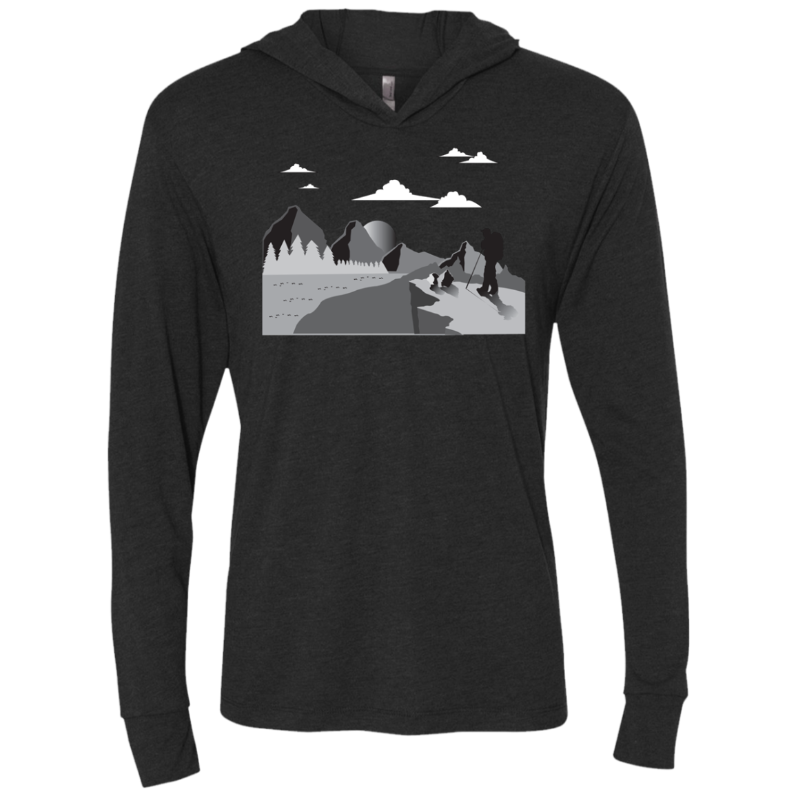 NL6021 Next Level Unisex Triblend LS Hooded T-Shirt Hiking