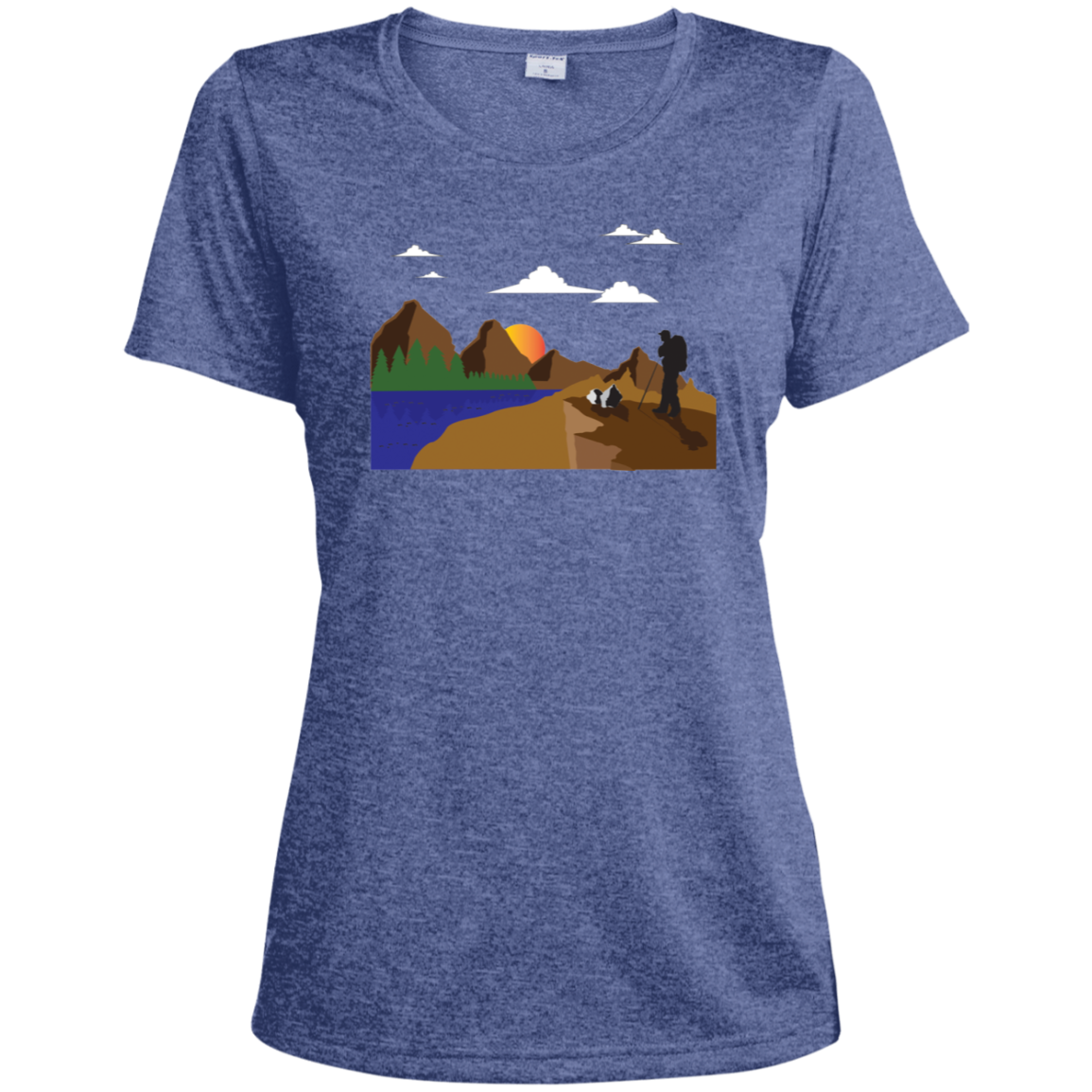 LST360 Sport-Tek Ladies' Heather Dri-Fit Moisture-Wicking T-Shirt Hiking