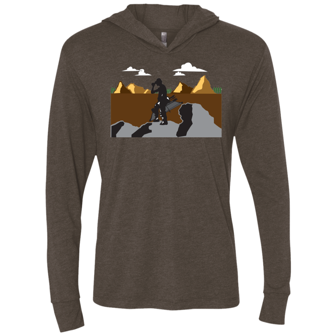 NL6021 Next Level Unisex Triblend LS Hooded T-Shirt A1