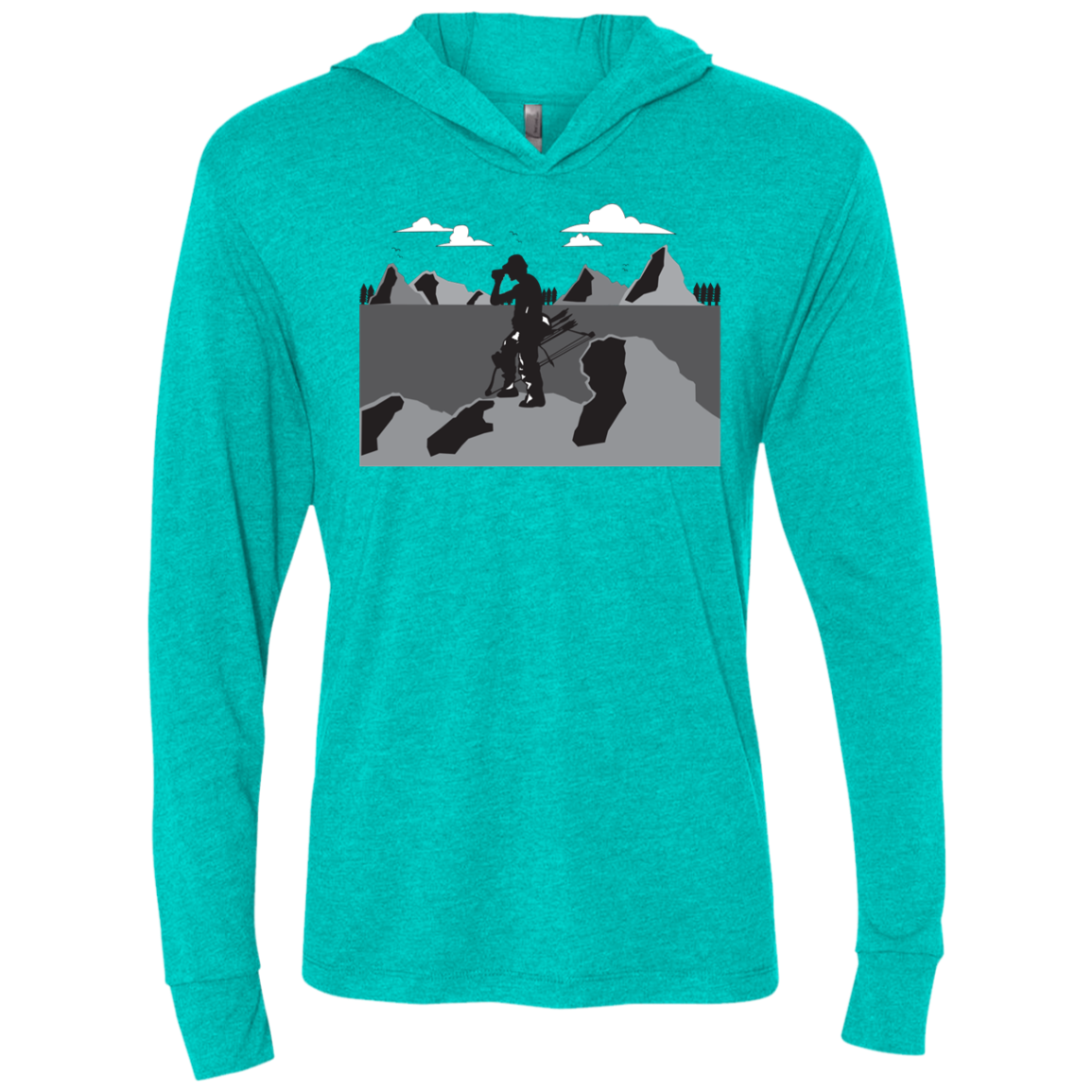 NL6021 Next Level Unisex Triblend LS Hooded T-Shirt A1