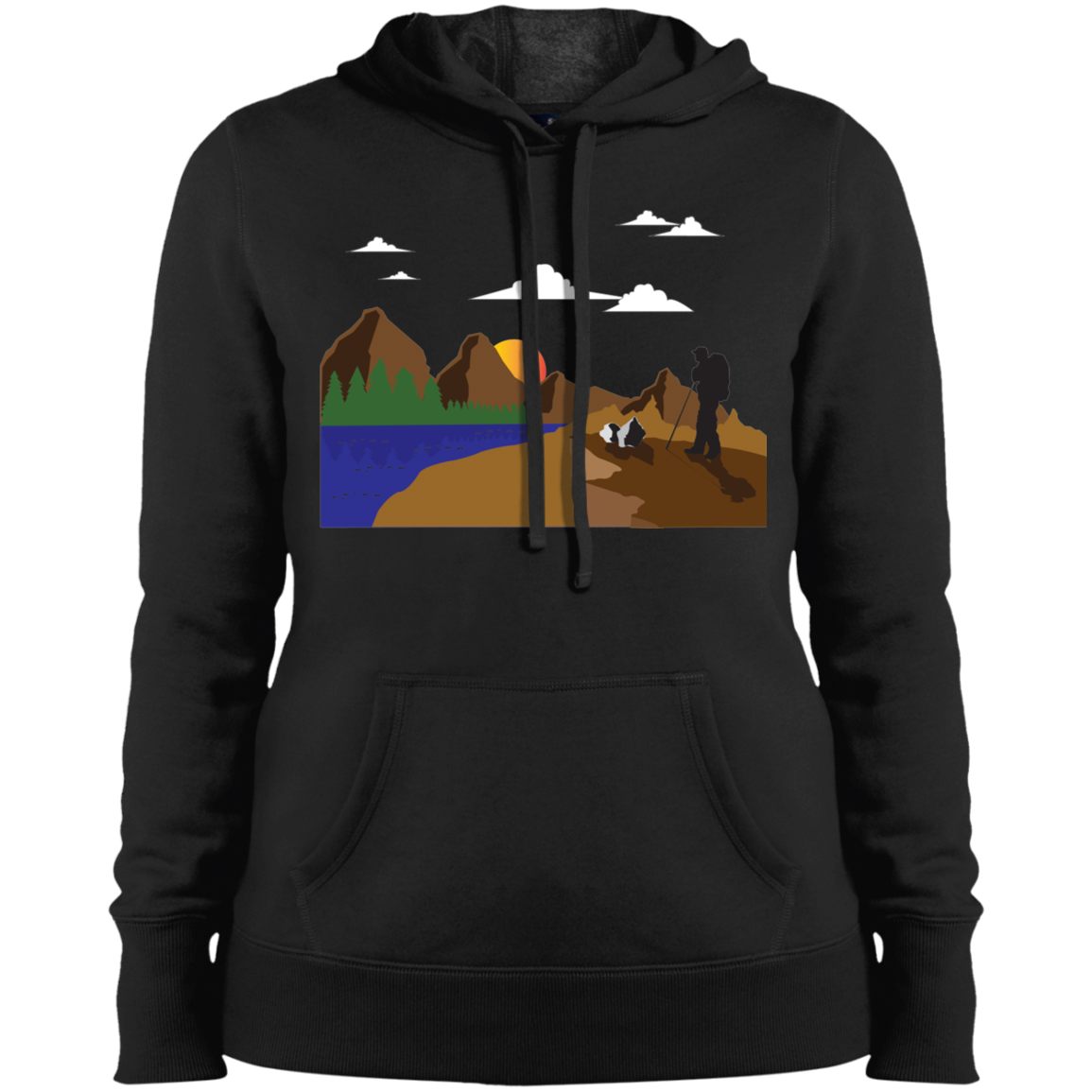 LST254 Sport-Tek Ladies' Pullover Hooded Sweatshirt Hiking