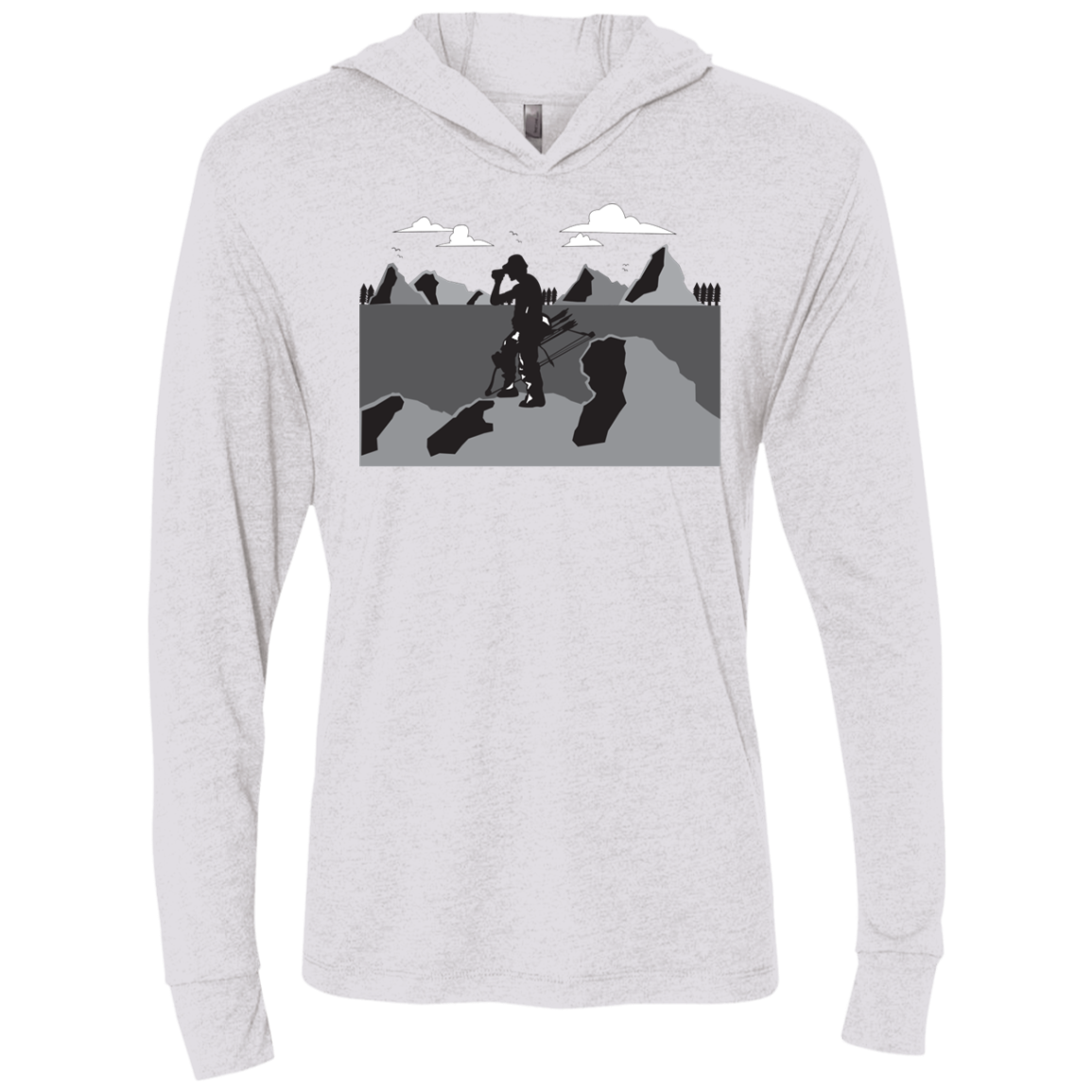 NL6021 Next Level Unisex Triblend LS Hooded T-Shirt A1