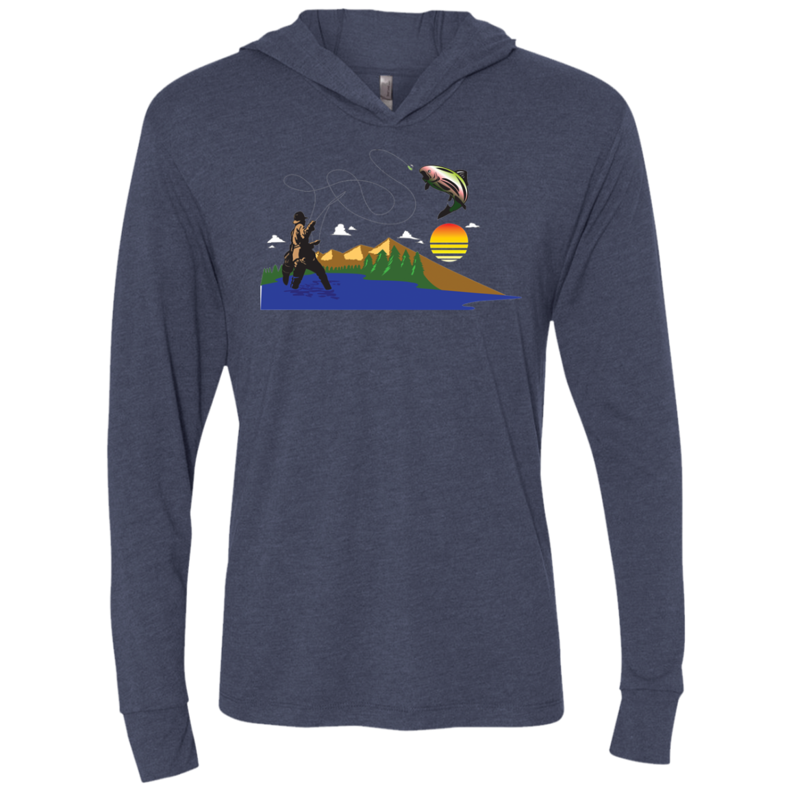 NL6021 Next Level Unisex Triblend LS Hooded T-Shirt F2