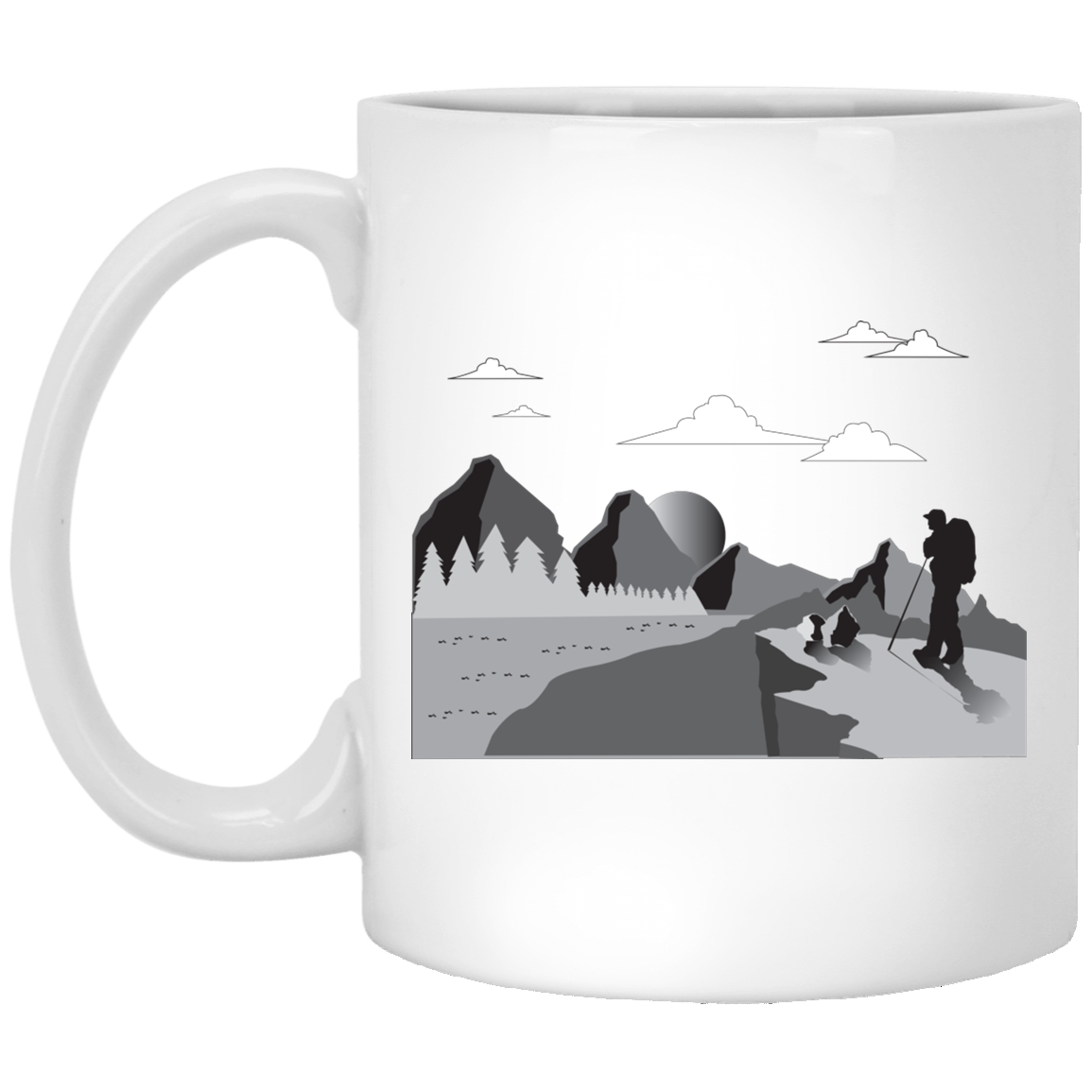 XP8434 11 oz. White Mug Hiking