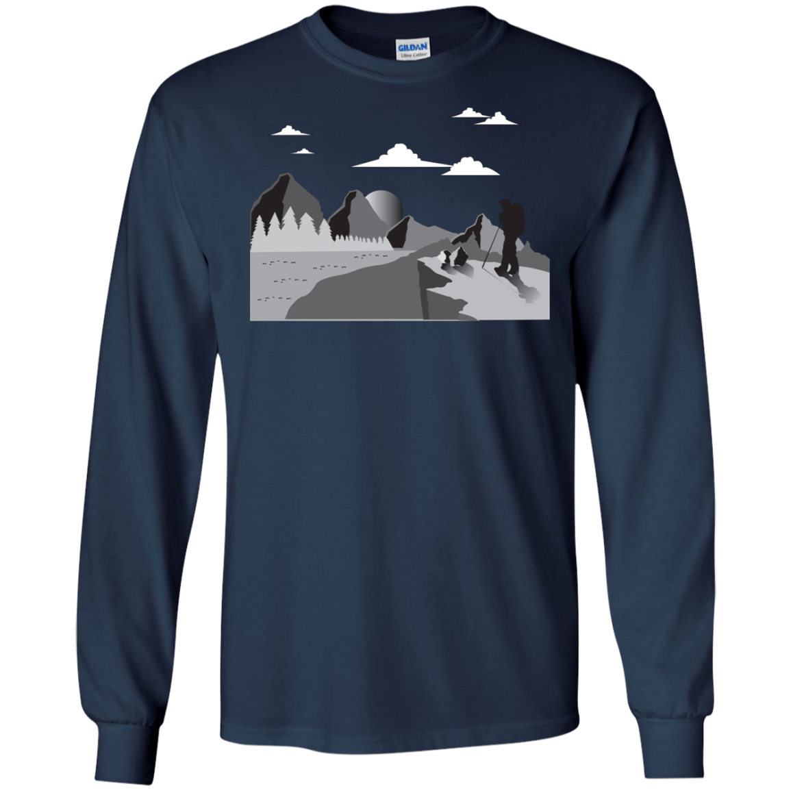 G240 Gildan LS Ultra Cotton T-Shirt Hiking