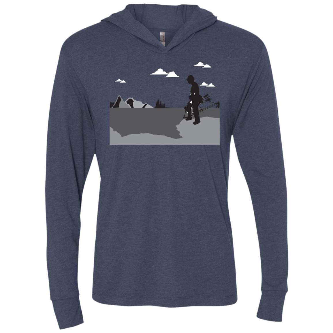 NL6021 Next Level Unisex Triblend LS Hooded T-Shirt A2