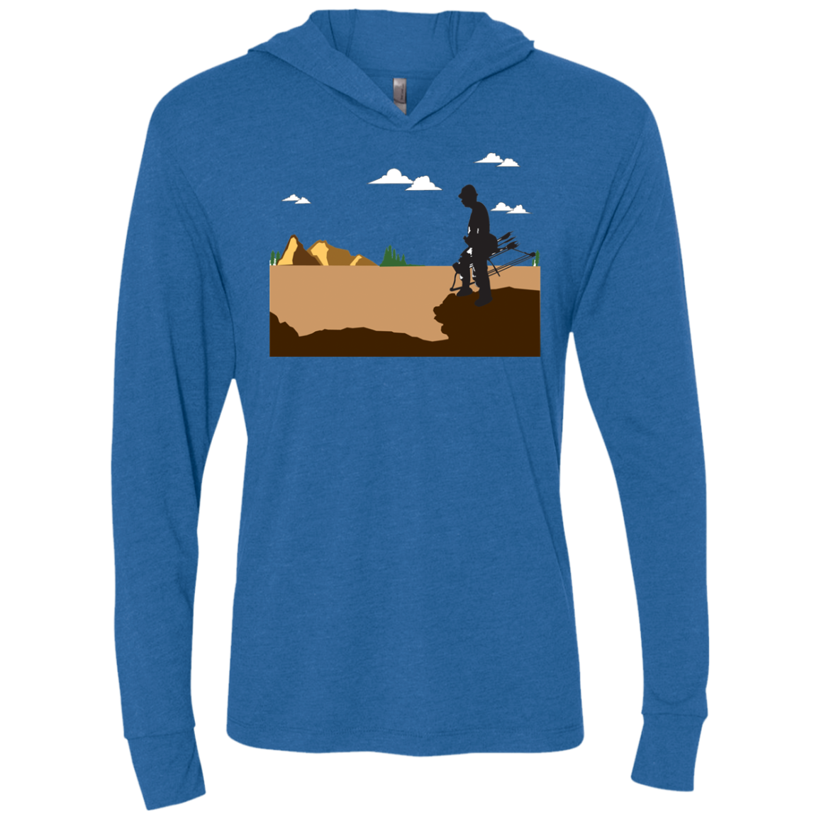 NL6021 Next Level Unisex Triblend LS Hooded T-Shirt