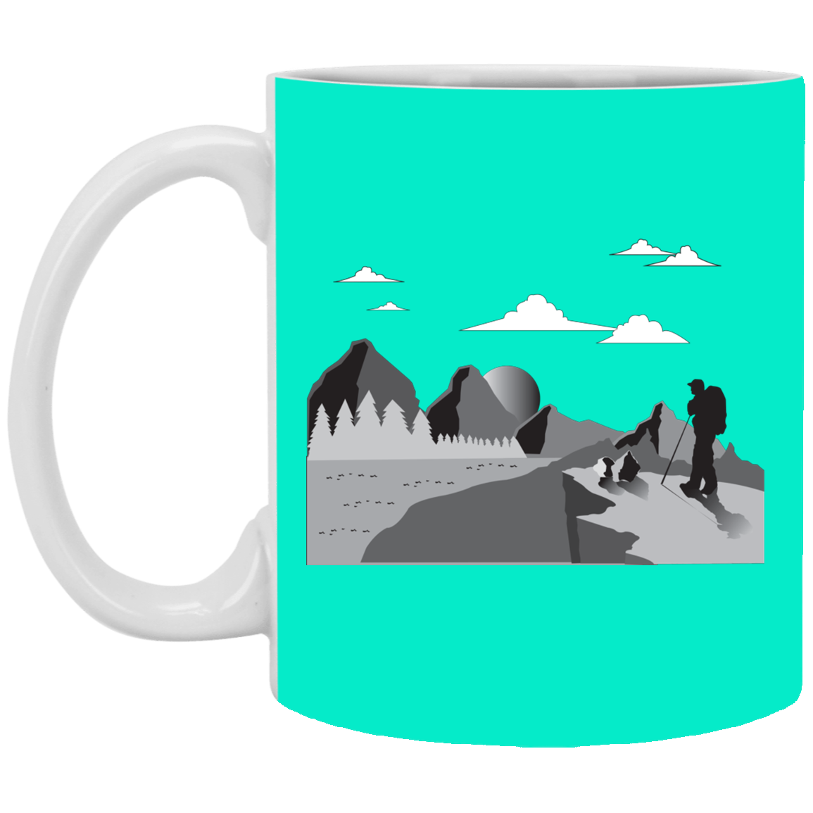 XP8434 11 oz. White Mug Hiking