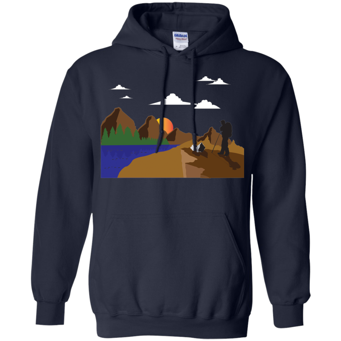 G185 Gildan Pullover Hoodie 8 oz. Hiking