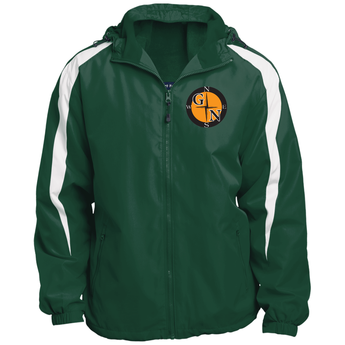 JST81 Sport-Tek Fleece Lined Colorblocked Hooded Jacket L3