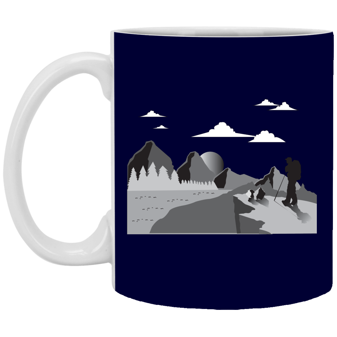 XP8434 11 oz. White Mug Hiking