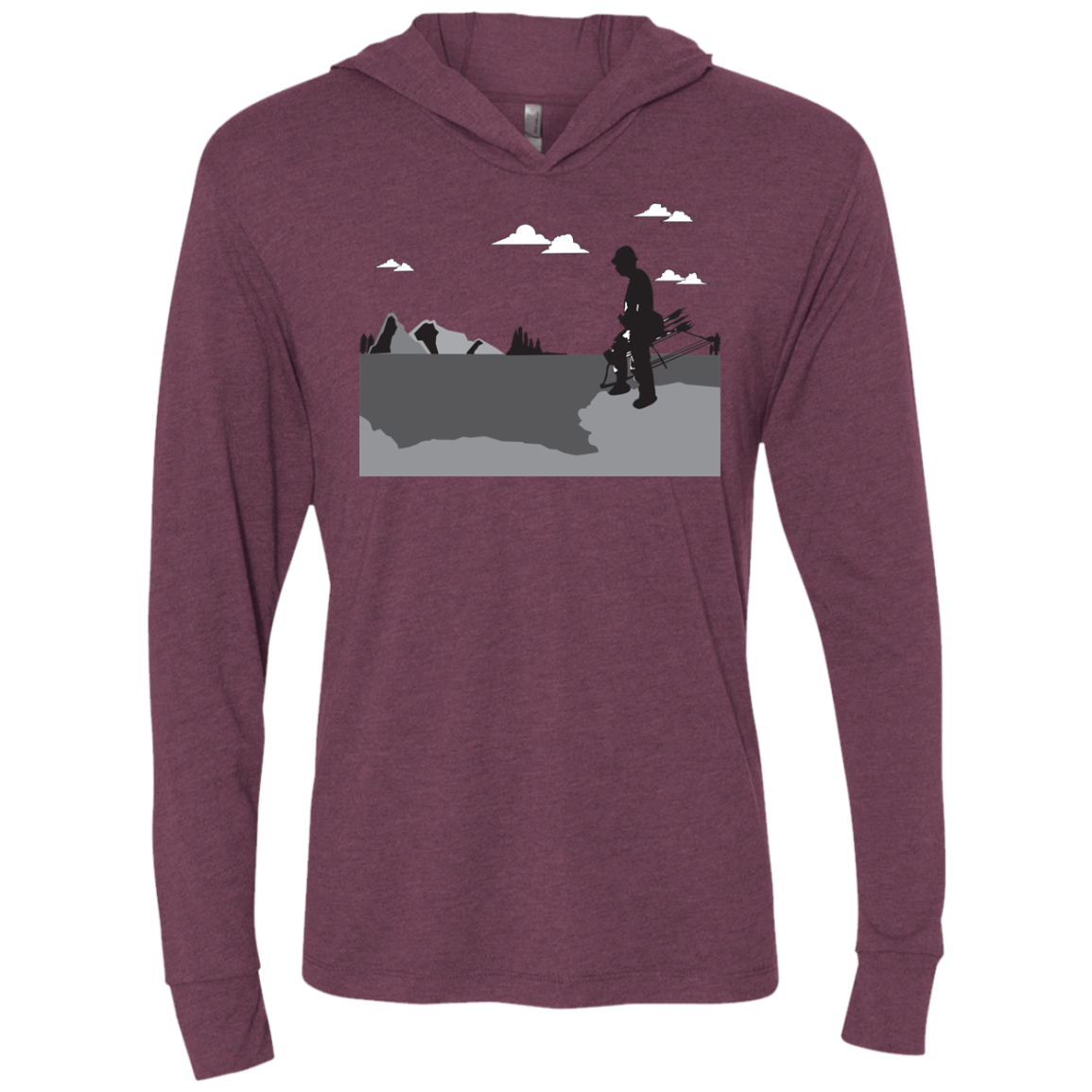 NL6021 Next Level Unisex Triblend LS Hooded T-Shirt A2