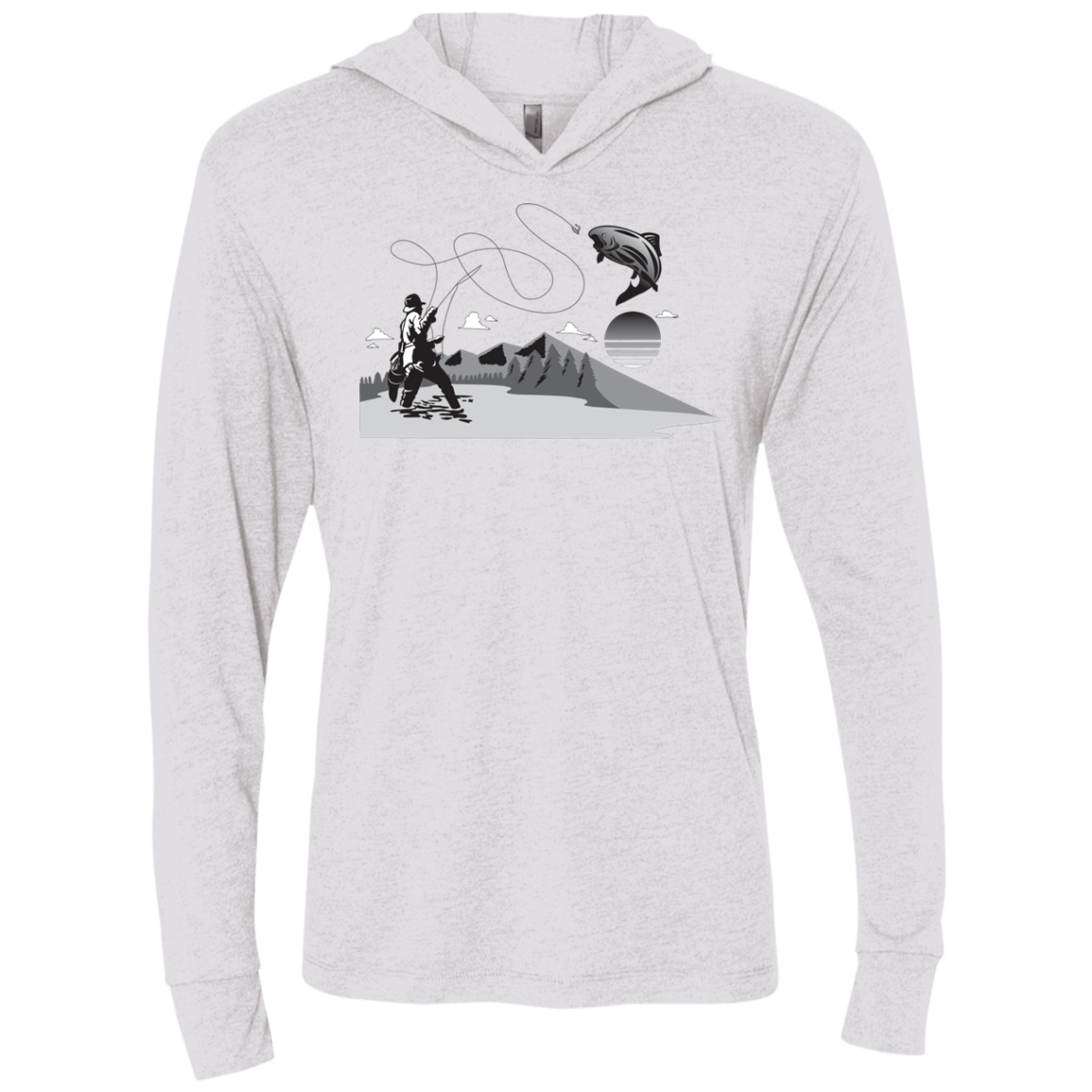 NL6021 Next Level Unisex Triblend LS Hooded T-Shirt F2