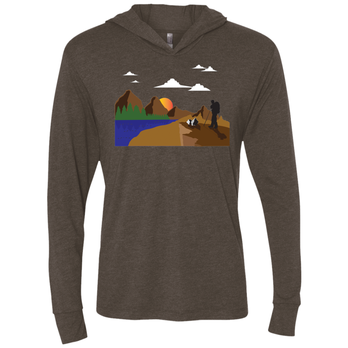 NL6021 Next Level Unisex Triblend LS Hooded T-Shirt