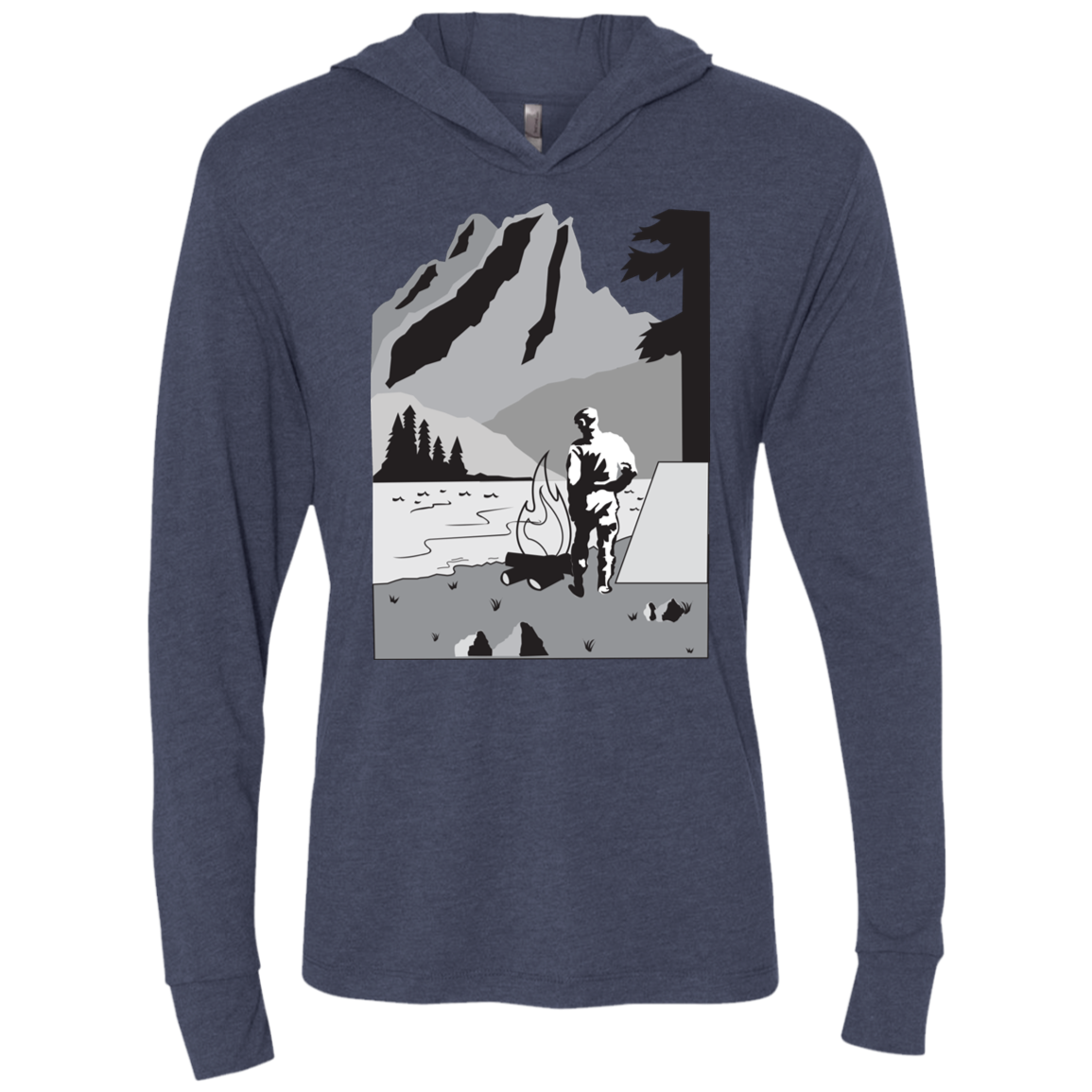 NL6021 Next Level Unisex Triblend LS Hooded T-Shirt C1