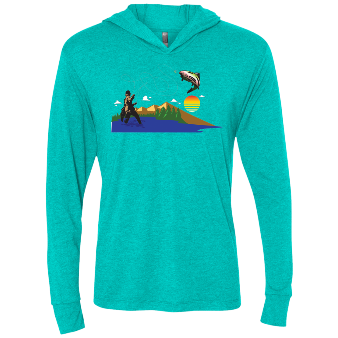 NL6021 Next Level Unisex Triblend LS Hooded T-Shirt F2