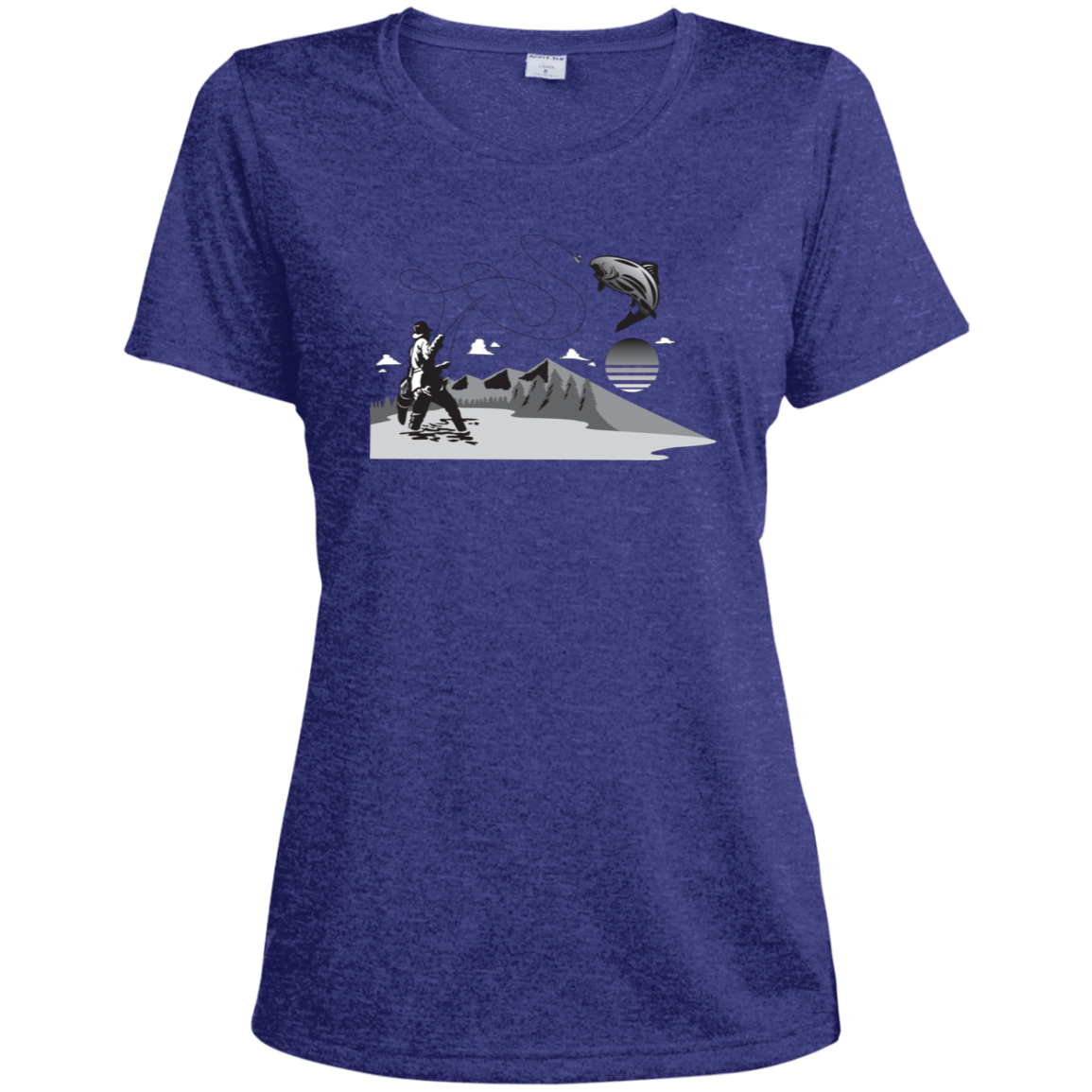 LST360 Sport-Tek Ladies' Heather Dri-Fit Moisture-Wicking T-Shirt F2