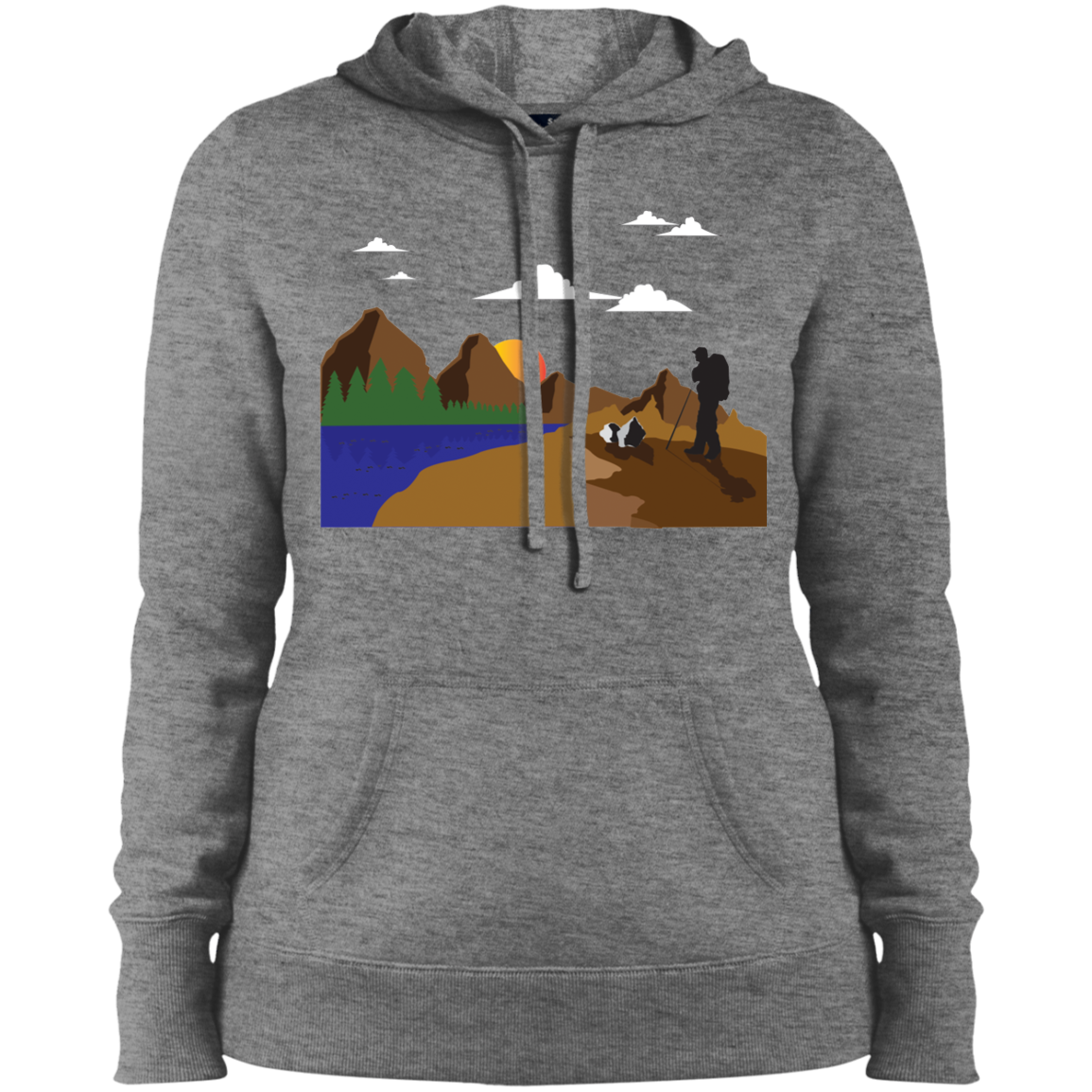 LST254 Sport-Tek Ladies' Pullover Hooded Sweatshirt Hiking