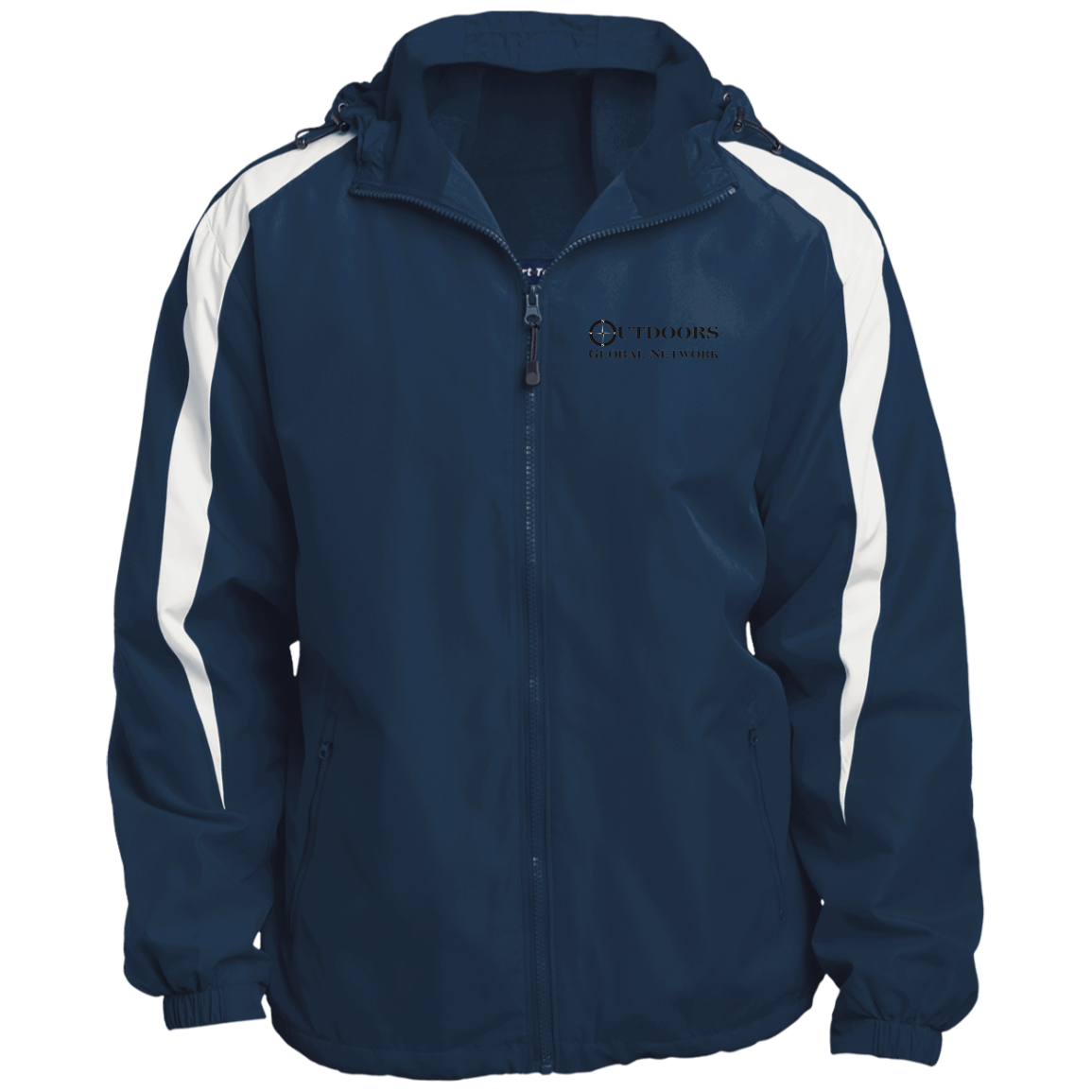 JST81 Sport-Tek Fleece Lined Colorblocked Hooded Jacket L1