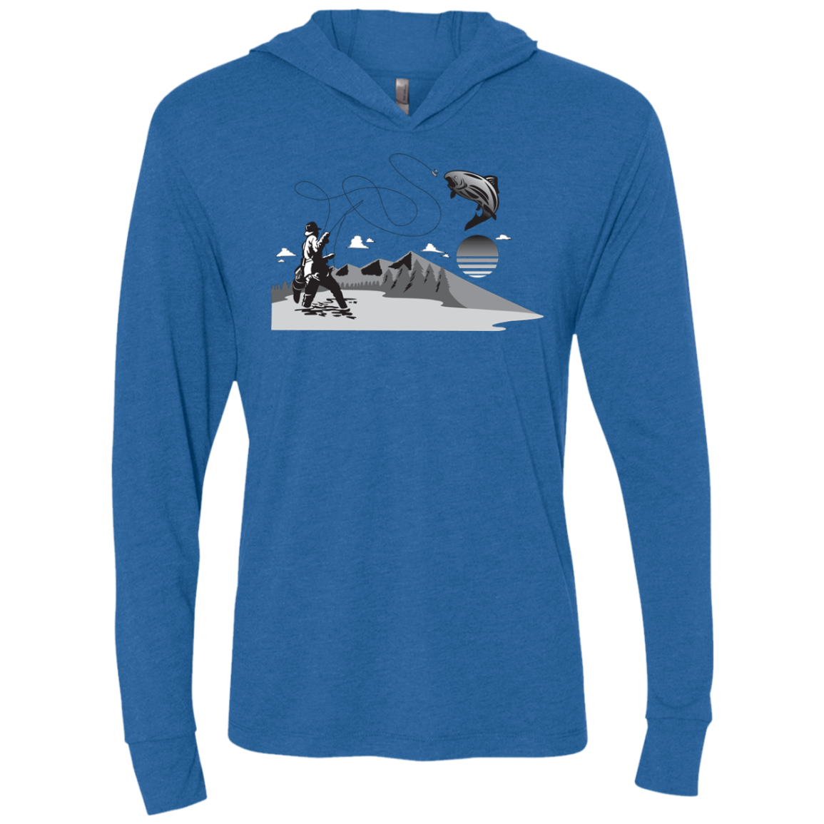 NL6021 Next Level Unisex Triblend LS Hooded T-Shirt F2