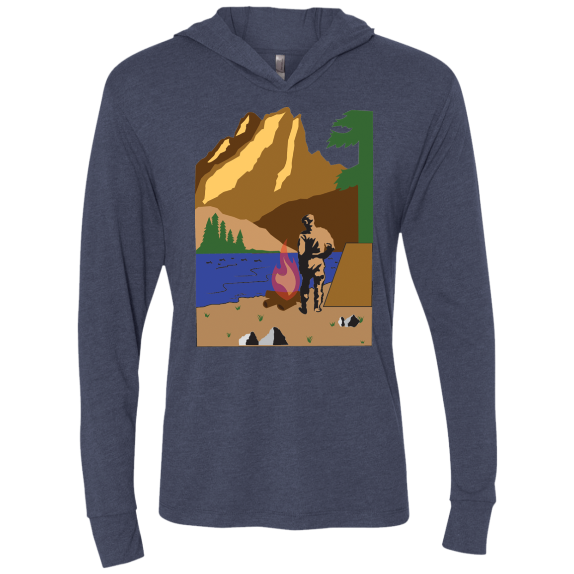 NL6021 Next Level Unisex Triblend LS Hooded T-Shirt C1