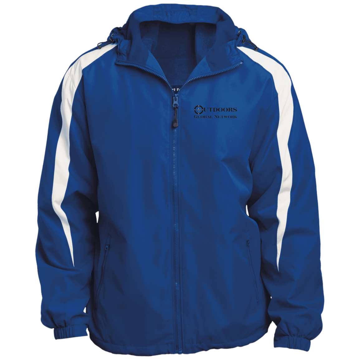 JST81 Sport-Tek Fleece Lined Colorblocked Hooded Jacket L1