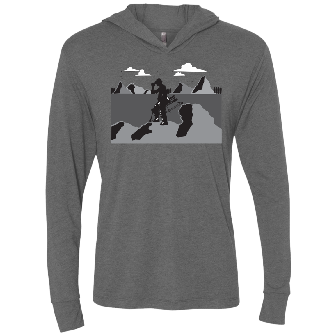 NL6021 Next Level Unisex Triblend LS Hooded T-Shirt A1