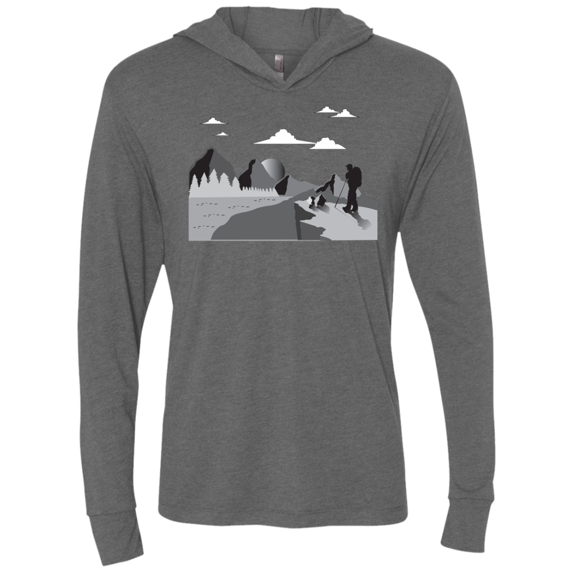 NL6021 Next Level Unisex Triblend LS Hooded T-Shirt Hiking