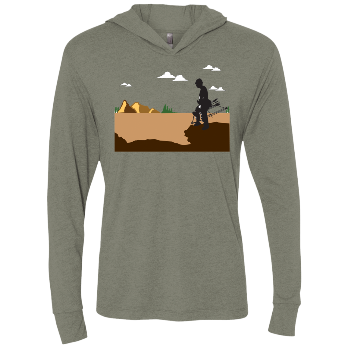 NL6021 Next Level Unisex Triblend LS Hooded T-Shirt