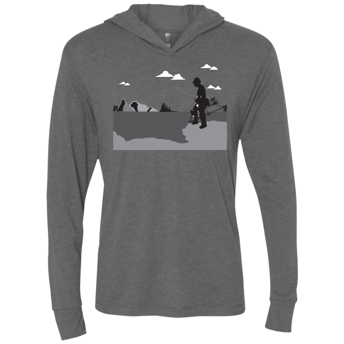 NL6021 Next Level Unisex Triblend LS Hooded T-Shirt A2