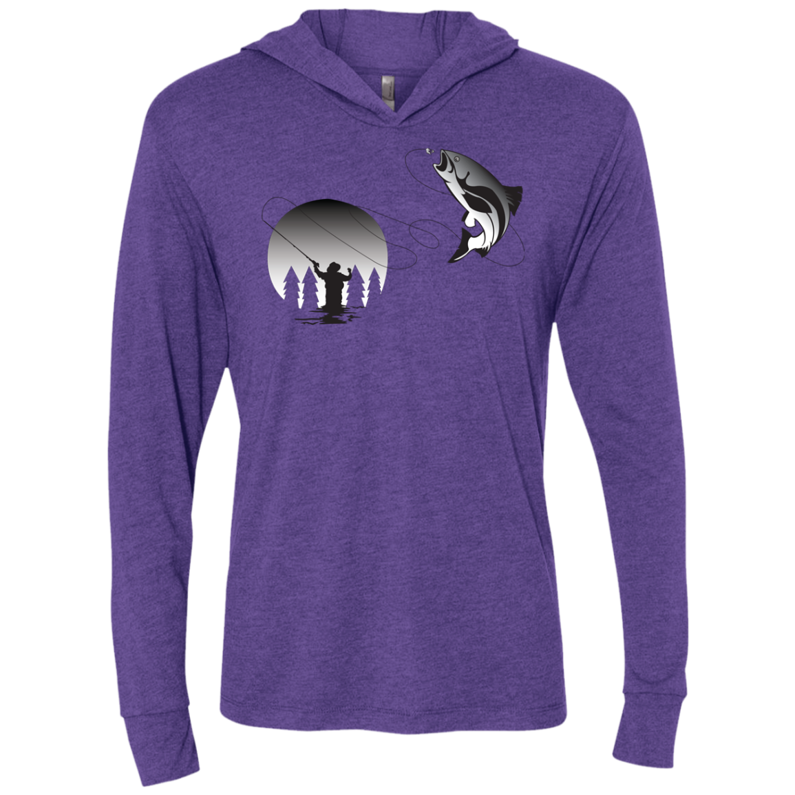 NL6021 Next Level Unisex Triblend LS Hooded T-Shirt F1