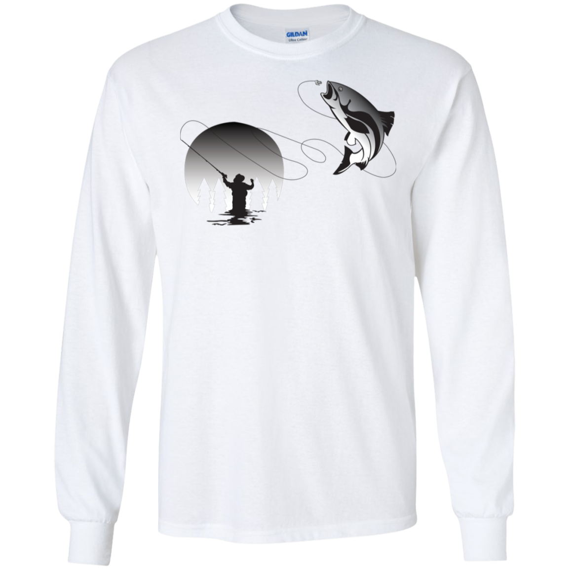 G240 Gildan LS Ultra Cotton T-Shirt F1