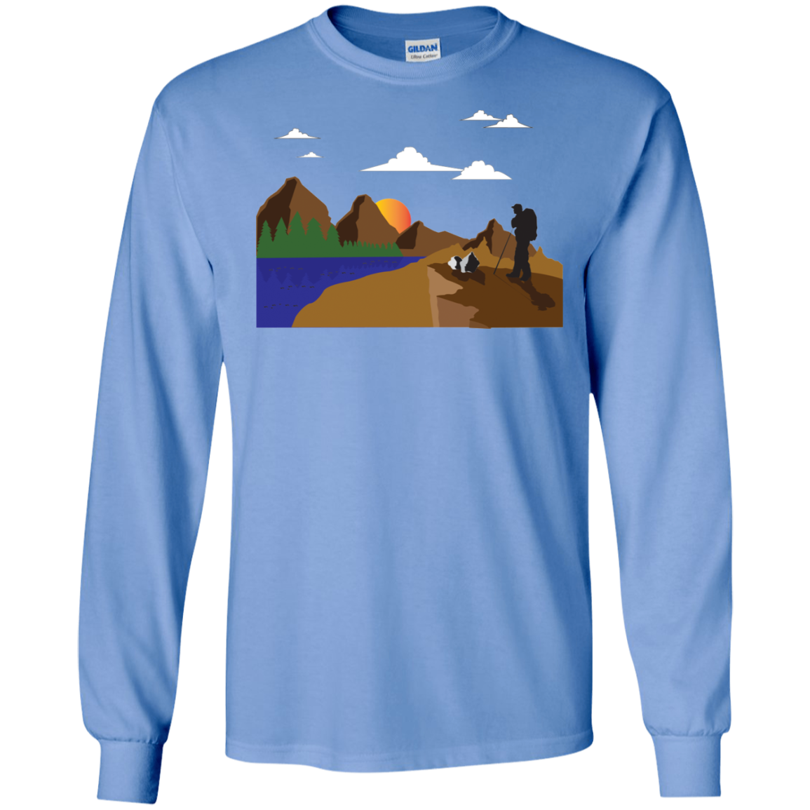 G240 Gildan LS Ultra Cotton T-Shirt Hiking