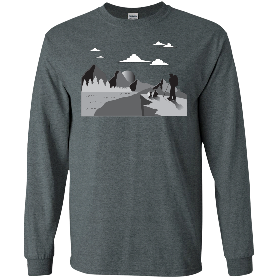 G240 Gildan LS Ultra Cotton T-Shirt Hiking