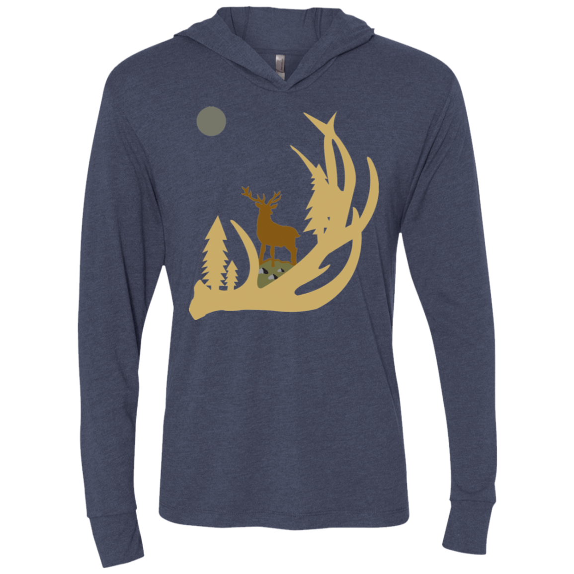 NL6021 Next Level Unisex Triblend LS Hooded T-Shirt