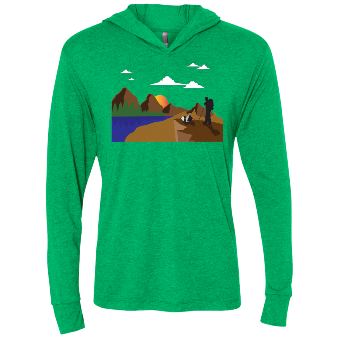 NL6021 Next Level Unisex Triblend LS Hooded T-Shirt