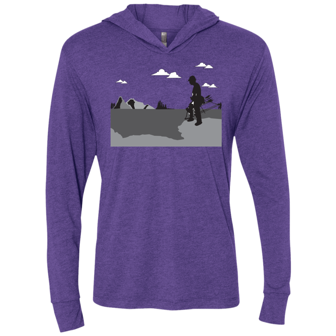 NL6021 Next Level Unisex Triblend LS Hooded T-Shirt A2