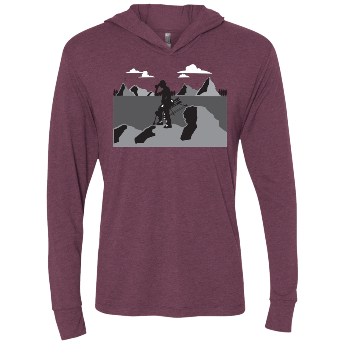 NL6021 Next Level Unisex Triblend LS Hooded T-Shirt A1