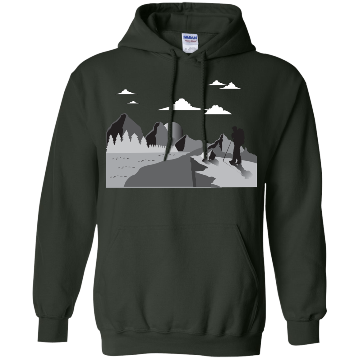 G185 Gildan Pullover Hoodie 8 oz. Hiking