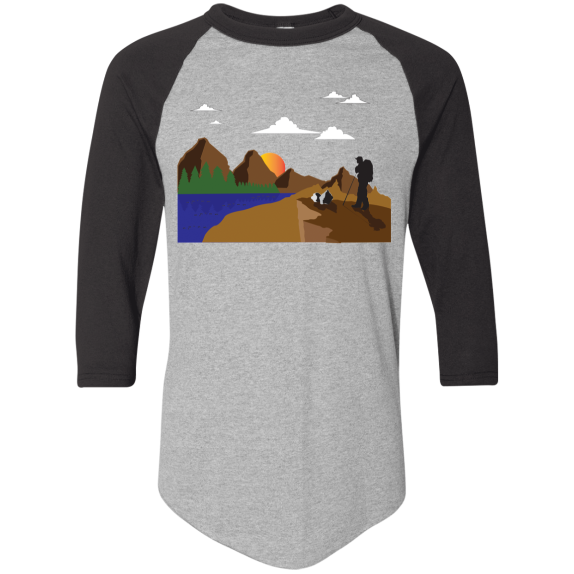420 Augusta Colorblock Raglan Jersey Hiking