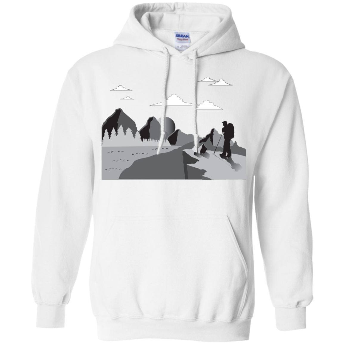 G185 Gildan Pullover Hoodie 8 oz. Hiking
